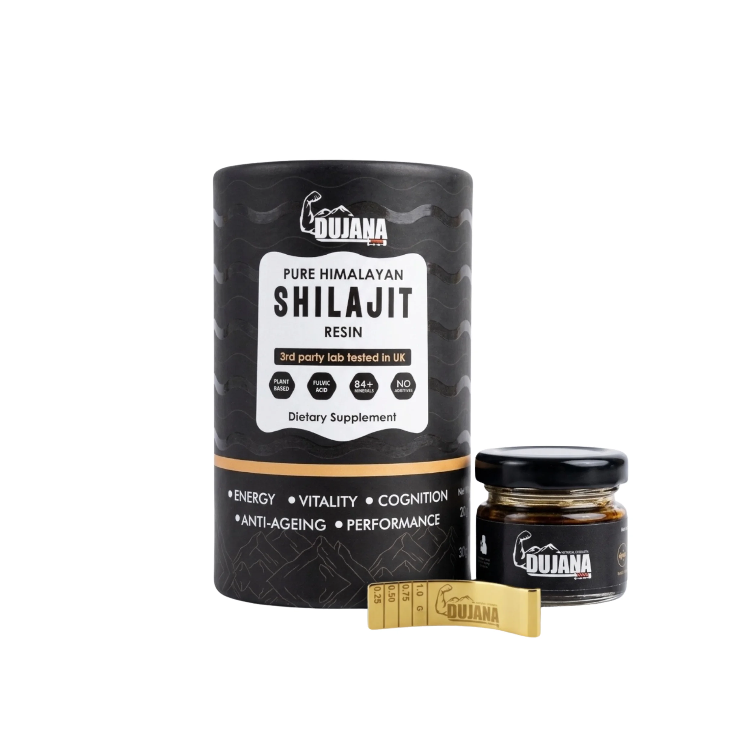 Pure Shilajit Resin 20g in glass jar